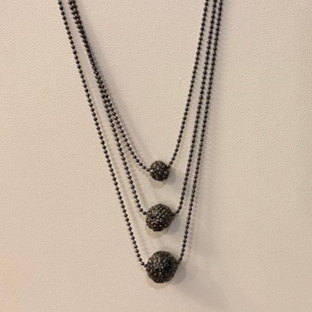 Lia Sophia TRIO Hematite Necklace - Picture 5 of 9